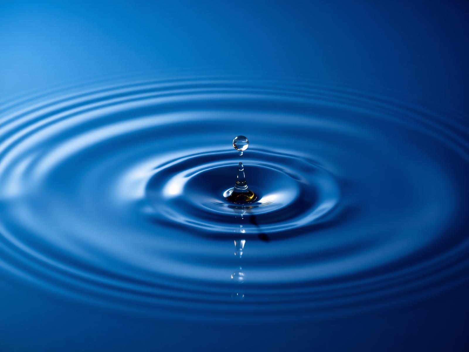 Pure water droplet